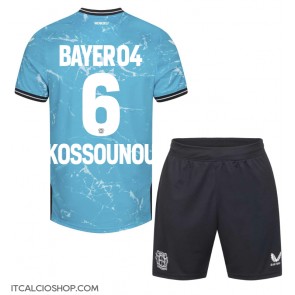 Bayer Leverkusen Odilon Kossounou #6 Terza Maglia Bambino 2023-24 Manica Corta (+ Pantaloni corti)